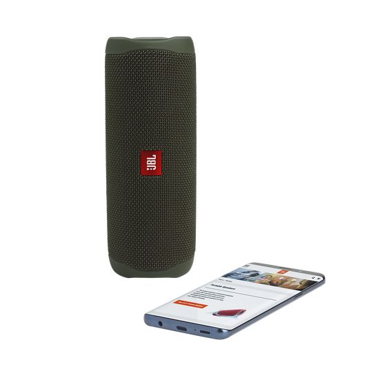 JBL Flip 5 - Green - Portable Waterproof Speaker - Detailshot 2 image number null